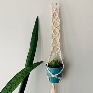 Macrame plant wall hanger